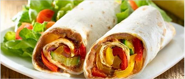 Grilled vegetable wrap